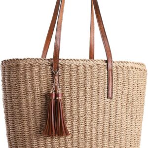 Straw Bags For Women | M Size Travel Straw Totes Bag Woven Summer Handmade