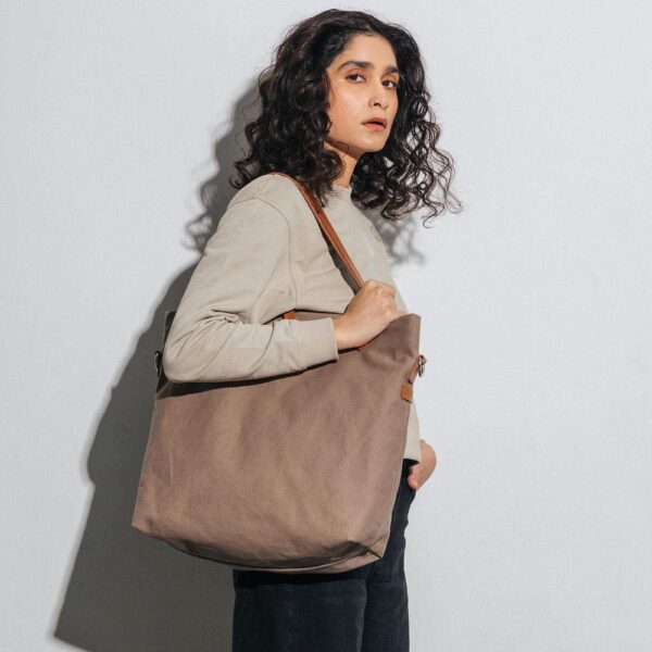 Latest Stylish Buoy Tote Bag for Girls & Women | Sturdy Cotton Canvas Material | Double Shoulder Straps | Ladies Handbag Purse - Image 2