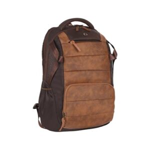 Buy Gear Aspire 3 19"/35L Faux Leather Large Water Resistant Laptop Backpack/Daypack/Travel Backpack/College Bag For Men/Women(Brown-Tan) at Shopsyday.com