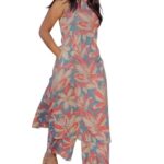 Women's Rayon Blend Straight Printed Kurta with Pant (VCM Blue_XXL_Blue_XX-Large) at Shopsyday.com