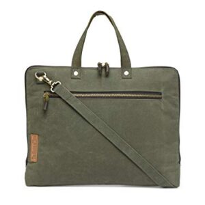 Buy Canvas Laptop MacBook Messenger Bag Moss Green for Men and Women | Formal Business Crossbody Sling Bag for College Purpose | Laptop Upto 15.6 Inch | Handbags with Shoulder Straps at Shopsyday.com