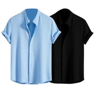 Shirt for Men | Mens Casual Shirt's | Men's Regular Fit Stylish | Printed | Man's Solid Slim Fit | Short Sleeve | Trendy Blue  Shopsyday.com: Men Clothing