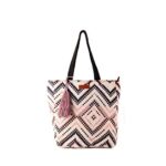 Cotton Tote Bag for Women and Girls with Zip, Tassels AndCompletely Biodegradable Shopsyday.com: Women Exclusive Bags