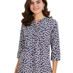 Women's Cotton Straight Kurti (SS17INDNIT04IndigoXXL)