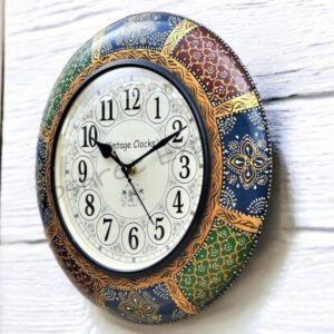 Buy Vintage Clock Hand-Painted Wooden Wall Clock / 12 Inch (30 CM's) / VC-5639-12-H-Analog Online at Low Prices in India - Shopsyday.com