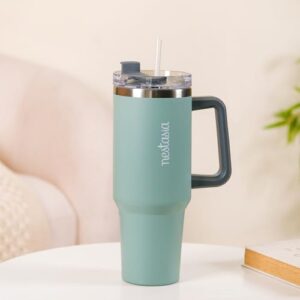 Buy 1.2L Tumbler with Handle & Lid | Insulated Reusable Stainless Steel Water Bottle | Mug for Office, Gym, Travelling (Mint Green) Online at Low Prices in India - Shopsyday.com