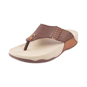 Mochi Mens Leather Tan Slippers (Size (8 UK (42 EU))  Shopsyday.com: Men Footwear