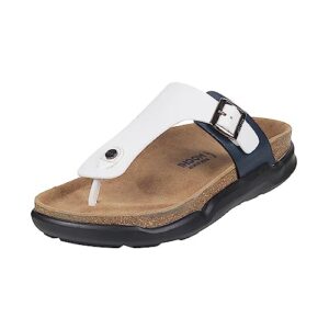 Mochi Men White/Blue Synthetic Leather Thong Chappal UK/10 EU/44 (16-753)  Shopsyday.com: Men Footwear