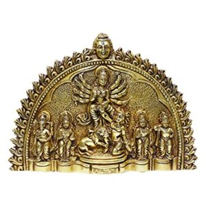 Buy P.J.Handicrafts Religious Metal Maa Durga Family Wall Hanging Sculpture,9.25 Inch Online at Low Prices in India - Shopsyday.com