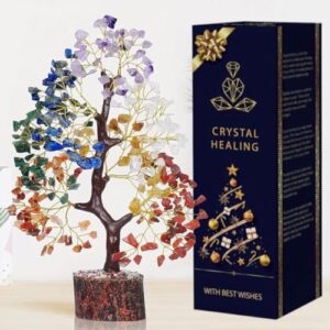 Buy PREK Seven Chakra Crystal Tree Showpiece Good Luck Home Decor Living Room Decoration Items, Wedding Gift for Couples, Feng Shui Bonsai Money Tree of Life for Positive Energy, 11 inch Size, Multicolor Online at Low Prices in India - Shopsyday.com