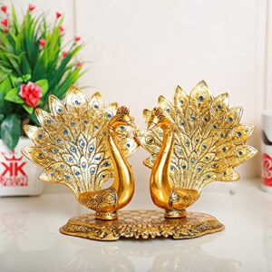 Buy KridayKraft Double Peacock Metal Statue, Lovers Peacock Couple, Animal Showpiece Figurines, Feng Shui as Table Top Figurine for Living Room, Office, Bedroom, Decorative Online at Low Prices in India - Shopsyday.com
