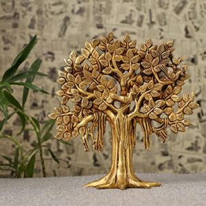 Buy Jaszz Art Pure Brass Kalpavriksha Tree Showpiece (9 inches, 1.25 Kg) Trees of Life - Home Decor - Gift for Good Luck Vastu and Fengshui - Best in Living Room Table Decoration with Antique Polish Online at Low Prices in India - Shopsyday.com