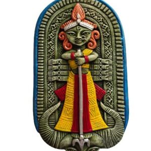 Buy Handicraft'S Terracotta Maa Durga Sherawali Maa Wall Hanging Showpiece For Home & Office Décor., Multicolor Online at Low Prices in India - Shopsyday.com