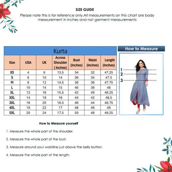 Buy Yash Gallery Women's Rayon Round Neck Calf Length Front Slit Geometrical Printed Regular Fit A-Line kurta (Blue, L) at Shopsyday.com - Image 6