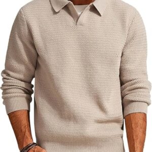 Men's Cotton Knitted Full Sleeve Collar Polo Sweater for Men, Pullover Sweaters for Men Winter, (in, Alpha, M, Coco)  Shopsyday.com: Men Winter Exclusive