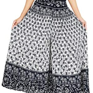 Women High Rise Loose Fit Black White Palazzo Free Size  Shopsyday.com: Women Clothing