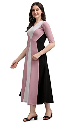Buy Women's Maxi Empire Waist Dress (Lucy-416-LV-BL-XL_Light Violet_XL) at Shopsyday.com - Image 3
